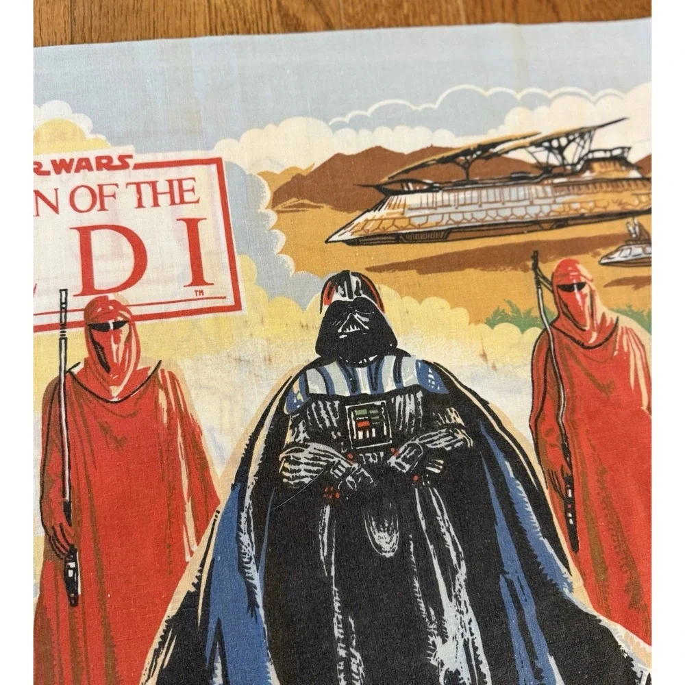 1977  Bibb VINTAGE STAR WARS FLAT SHEET AND PILLOWCASE Full Size Darth Vader